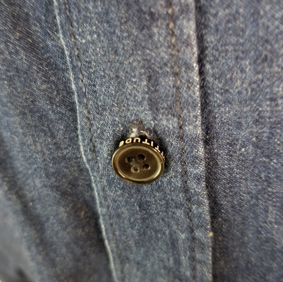 Attitude L Slim-Fit Dark Wash Denim Jean Shirt - Picture 4 of 9